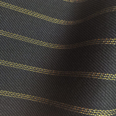 HC903 - MIDNIGHT NAVY with CLASSIC GOLD TRIPLE PIN STRIPE (380-400 grams / 13-14 Oz)