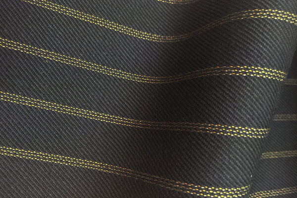 HC903 - MIDNIGHT NAVY with CLASSIC GOLD TRIPLE PIN STRIPE (380-400 grams / 13-14 Oz)