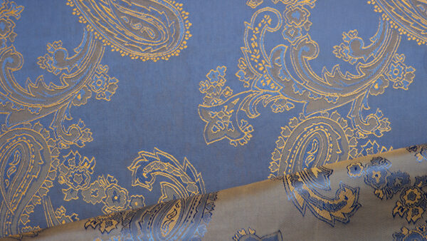 HTL 7032 - Large Paisley Blue W/Gold