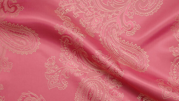 HTL 7047 - Large Paisley Pink W/Gold