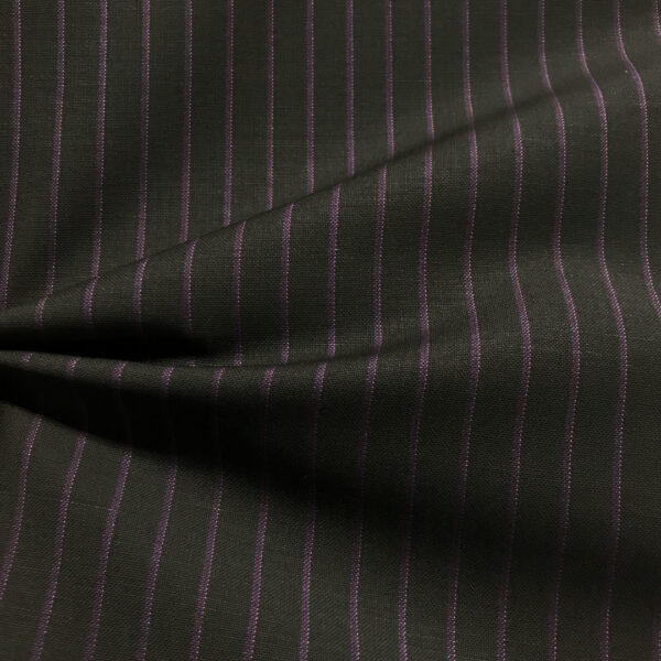 H2039 - Charcoal W/ Purple Stripe & Pink Pin