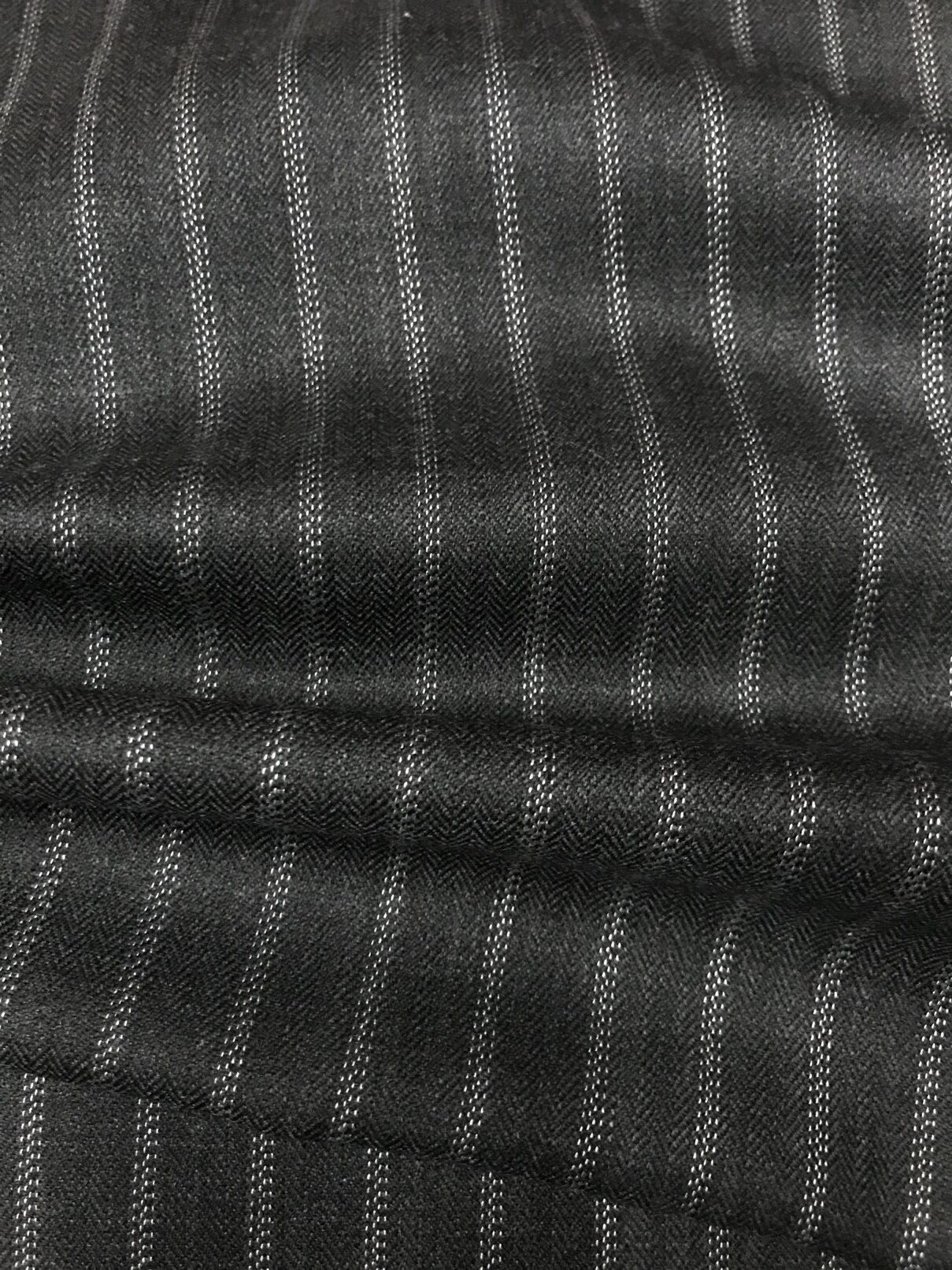 SAL17 - Dark Grey Herringbone W/ Fancy Pin | Huddersfield Textiles