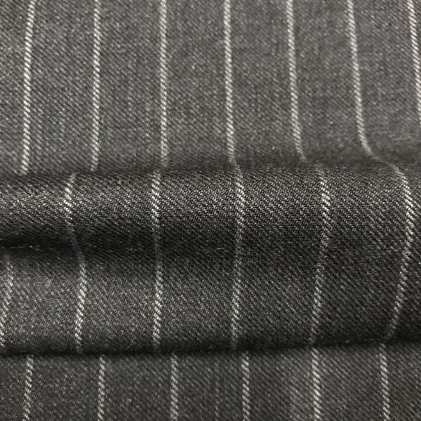 SAL35 - Pure New Wool Grey Chalk Stripe