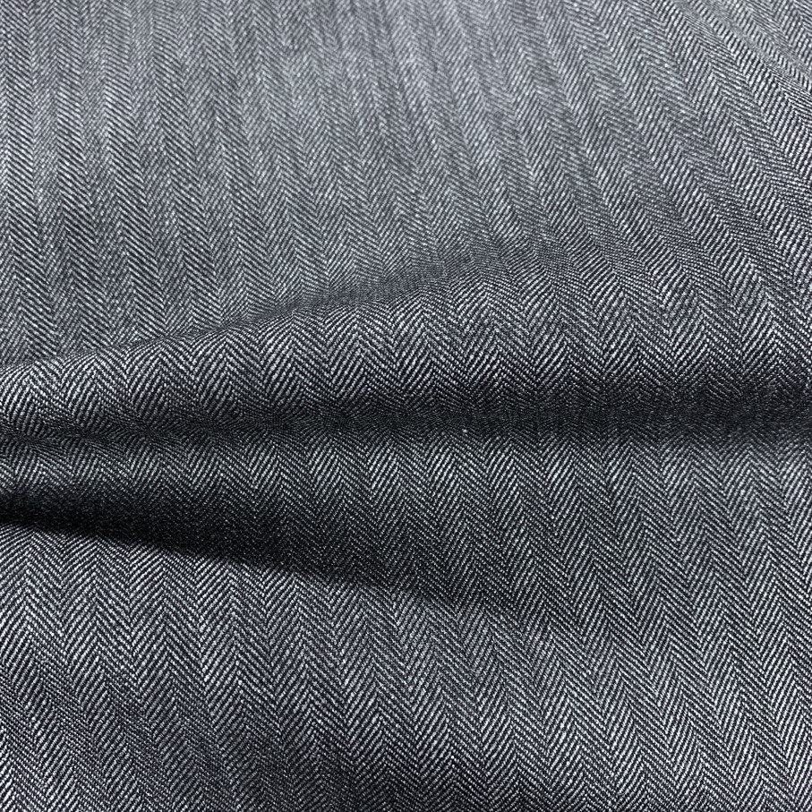 H8704 - Grey Herringbone - 285 Grams / 10 Oz - Huddersfield Textiles