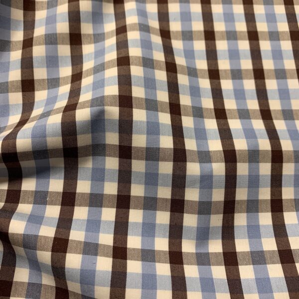 HTS46 - Brown and Light Blue Gingham