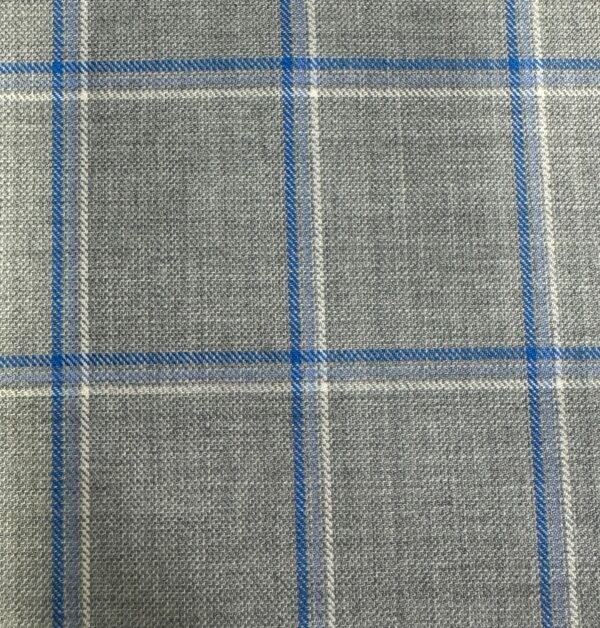 SAL264 - LIGHT GREY W/ BLUE & WHITE CHECK (280 Grams / 10 oz)