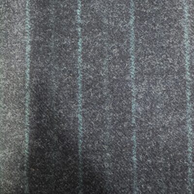 SAL286 - BLUE W/ TEAL STRIPE FLANNEL (360 Grams / 13 oz)