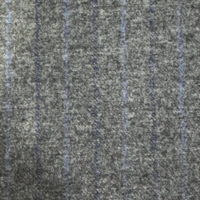 SAL287 - GREY W/ BLUE STRIPE FLANNEL (360 Grams / 13 oz)