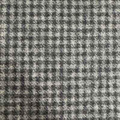 SAL293 - DARK GREY & BLACK HOUNDSTOOTH FLANNEL (360 Grams / 13 oz)