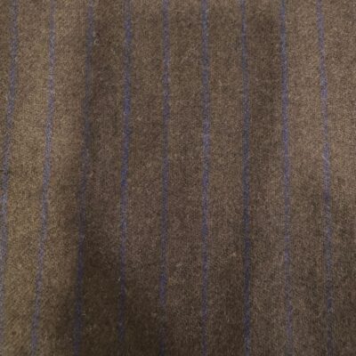 SAL294 - BROWN W/ BLUE STRIPE FLANNEL (360 Grams / 13 oz)
