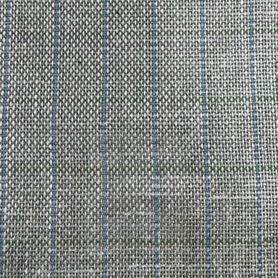 SAL310 - GREEN/BEIGE W/ BLUE & GREEN OVERCHECK SUPER 120' W/ SILK, MOHAIR & LINEN (280 Grams / 10 oz)