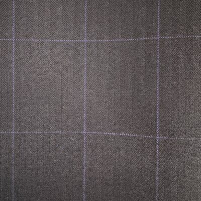 SAL313 - BROWN HERRINGBONE W/ PURPLE OVERCHECK SUPER 120' (300 Grams / 12.5 oz)