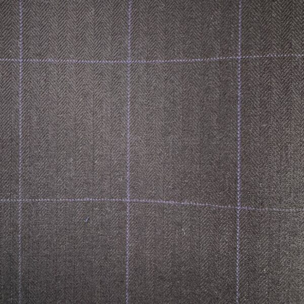 SAL313 - BROWN HERRINGBONE W/ PURPLE OVERCHECK SUPER 120' (300 Grams / 12.5 oz)