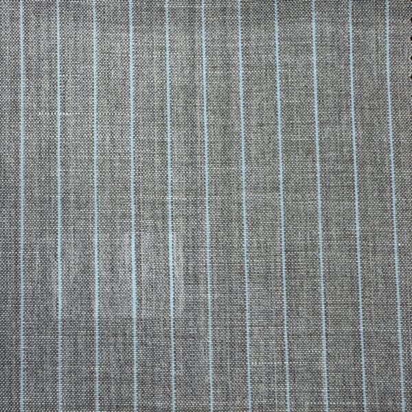 SAL317 - LIGHT GREY W/ SELF & RED STRIPE SUPER 120' & MOHAIR (220 Grams / 7.5 oz)