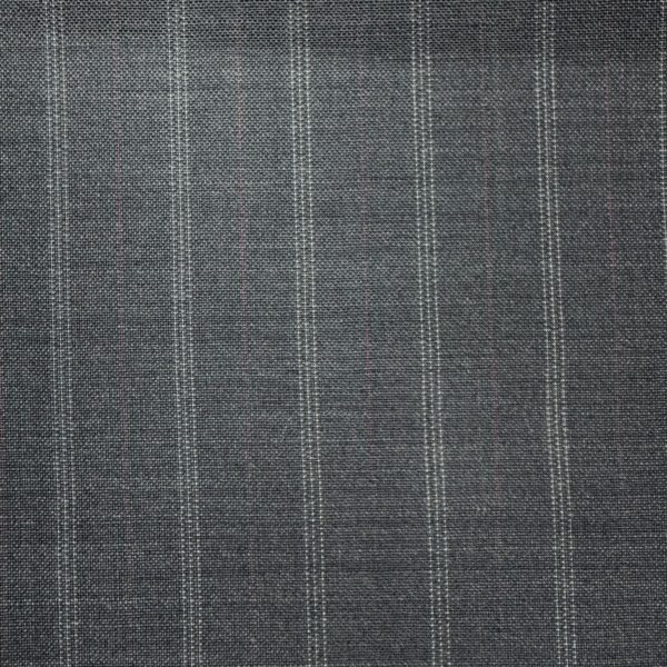 SAL318 - GREY W/ GREY & RED STRIPE SUPER 120' & MOHAIR (220 Grams / 7.5 oz)