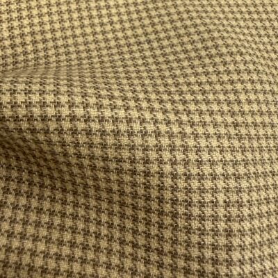 SAL334 - BROWN HOUNDSTOOTH 30% WOOL 70% LINEN (240 Grams / 8.5 oz)